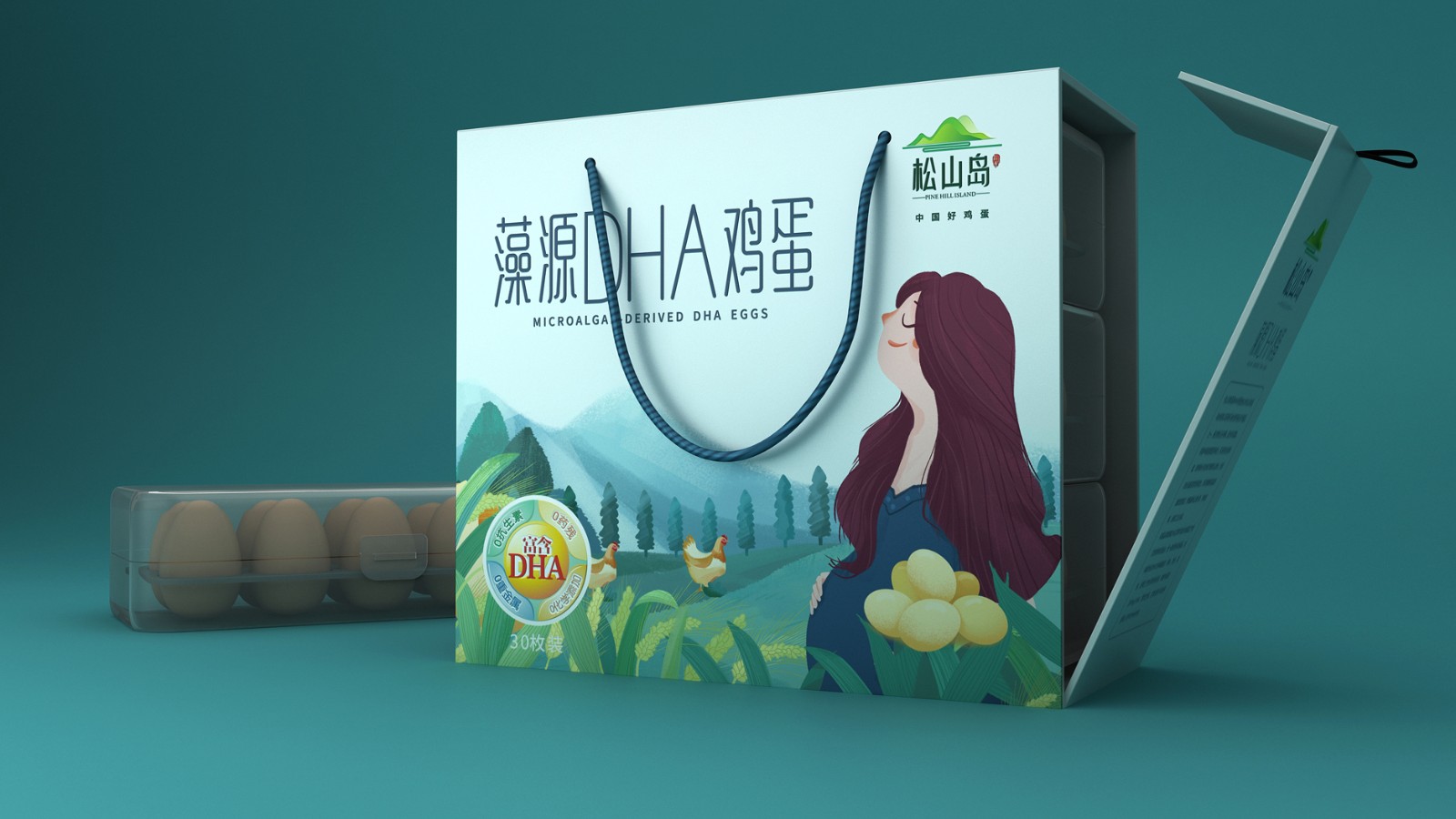 土雞蛋包裝設計越來越注重原生態的視覺感