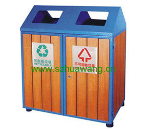 鋼木垃圾（jī）桶D045